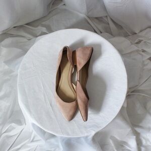 Pink Suede Pointed Toe Marc Fisher Flat